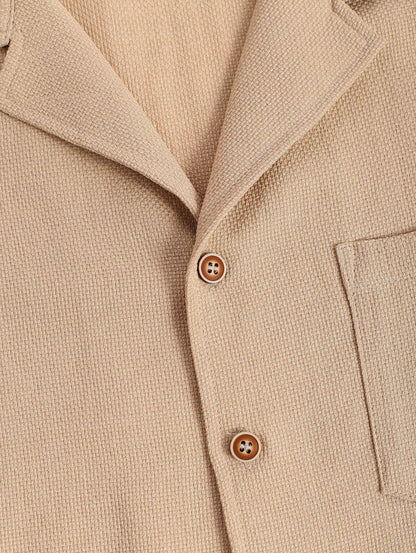 Men\'s Cotton And Linen Textured Pocket Design Camp Collar Button Up Short Sleeves Shirt And Drawstring Straight Leg Pants Set   BLACK LIGHT BLUE COFFEE